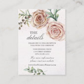 Gegevens over het huwelijk met twee roze roze roze informatiekaartje (Voorkant)