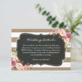 Gegevens over het huwelijk tussen burc Burlap Stri Informatiekaartje (Staand voorkant)