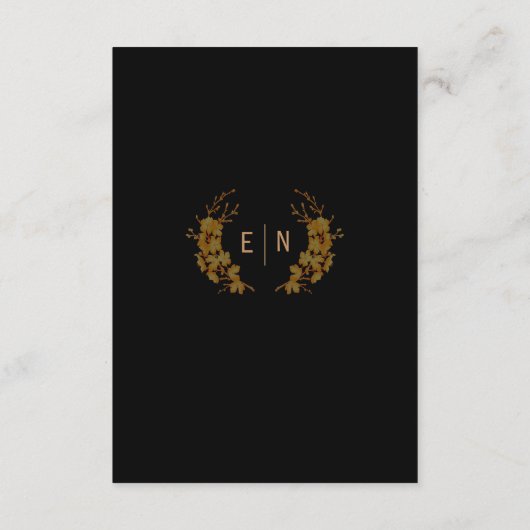 Gegevens over het huwelijk tussen legant Black en Informatiekaartje (Achterkant)