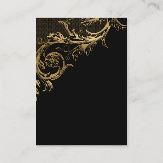 Gegevens over het huwelijk van Elegant Black Gold Informatiekaartje (Achterkant)