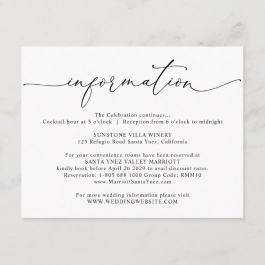 Gegevens over het huwelijk van legant, huwelijksge informatiekaartje (Voorkant)