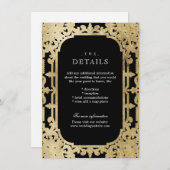 Gegevens over het jaartendaagse zwarte en goudeleg informatiekaartje (Voorkant / Achterkant)