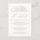 Gegevens over het legant Gold Rustic Barn Wedding Informatiekaartje (Voorkant)