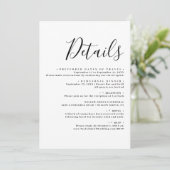 Gegevens over het legant Wedding Modern script Kaart (Staand voorkant)