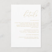 Gegevens over het legante monogram minimalistische informatiekaartje (Voorkant)