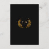 Gegevens over het Lijst Elegant Black & Gold Wedde Informatiekaartje (Achterkant)