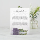 Gegevens over het Lila of Stusty Paarse Roos Informatiekaartje (Staand voorkant)