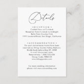 Gegevens over het minimale zwarte en witte huwelij informatiekaartje (Voorkant)