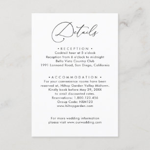 Gegevens over het minimale zwarte en witte huwelij informatiekaartje