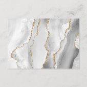 Gegevens over het moderne grijze witte goudbruine  informatiekaartje (Achterkant)