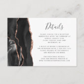 Gegevens over het moderne zwarte Roos Gold Agate W Informatiekaartje (Voorkant)