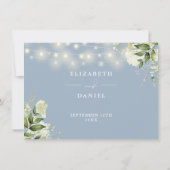 Gegevens over het mosterdblauwe groene huwelijk kaart (Achterkant)