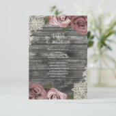Gegevens over het mosterdroze rozen grijze huwelij informatiekaartje (Staand voorkant)
