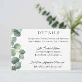 Gegevens over het olievlek rond de eucalyptus informatiekaartje (Staand voorkant)