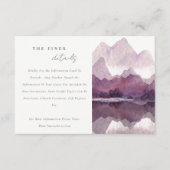 Gegevens over het Paarse Waterverf-gebergte bij he Informatiekaartje (Voorkant)