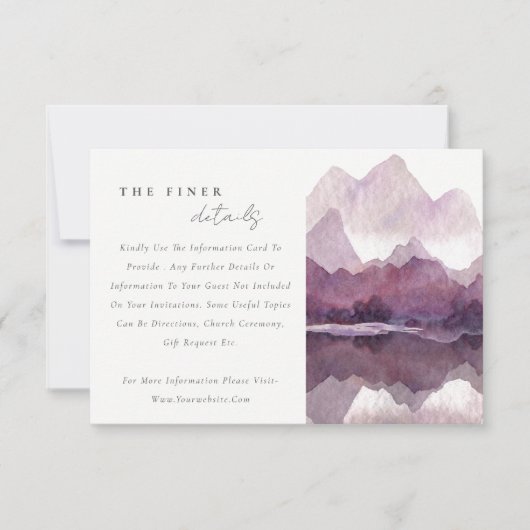 Gegevens over het Paarse Waterverf-gebergte bij he Kaart (Voorkant)