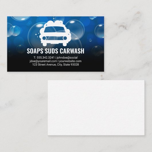 Gegevens over het programma Auto Wash | Automatisc Visitekaartje (Voorkant / Achterkant)