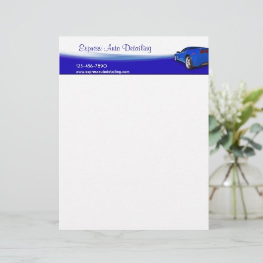 Gegevens over het programma Auto Wash Briefhoofd Sjabloon (Staand voorkant)