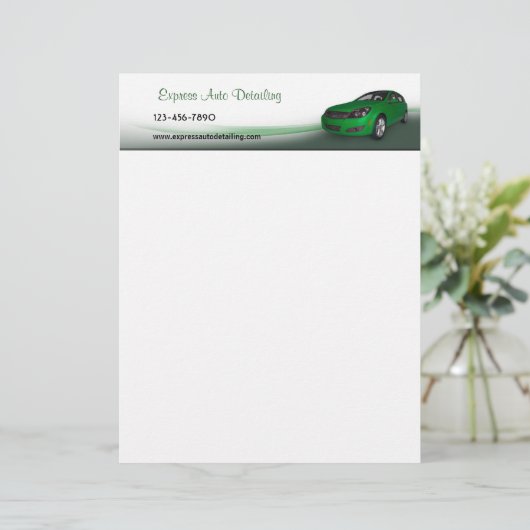 Gegevens over het programma Auto Wash Persoonlijk Briefhoofd (Staand voorkant)