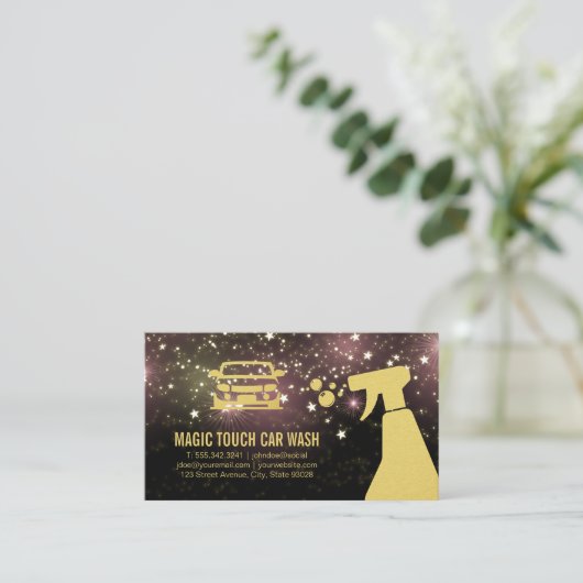 Gegevens over het programma Auto Wash | Star Dust Visitekaartje (Staand voorkant)