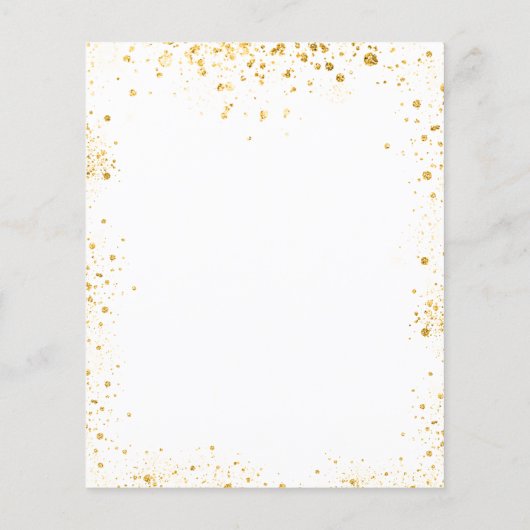 Gegevens over het programma voor het witte glitter (Achterkant)