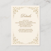 Gegevens over het Roestelijk Lijst en gouden bruil Informatiekaartje (Voorkant)