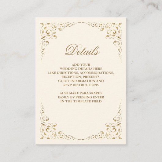 Gegevens over het Roestelijk Lijst en gouden bruil Informatiekaartje (Voorkant)