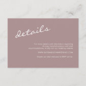 Gegevens over het Roos van het huwelijk met legant Informatiekaartje (Voorkant)