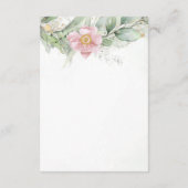 Gegevens over het roze Floral Eucalyptus Greenery  Informatiekaartje (Achterkant)