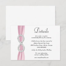 Gegevens over het roze ribbon Diamond Infinity Wed