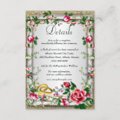 Gegevens over het Rustic Rustic Roses Wedding Informatiekaartje (Voorkant)