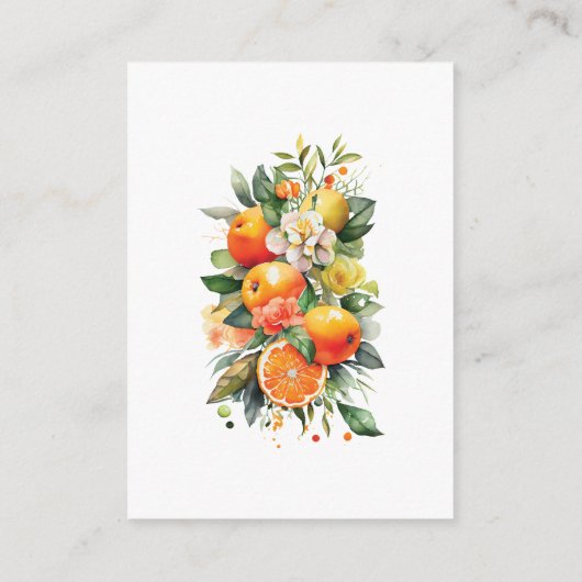 Gegevens over het Sinaasappel van de Elegant Summe Informatiekaartje (Achterkant)