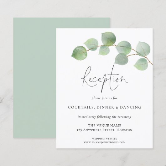 Gegevens over het tracé van het moderne eucalyptus (Voorkant / Achterkant)