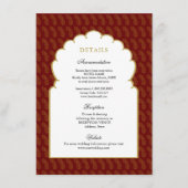 Gegevens over het traditionele Indiase huwelijk Informatiekaartje (Voorkant)