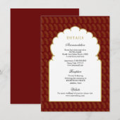 Gegevens over het traditionele Indiase huwelijk Informatiekaartje (Voorkant / Achterkant)