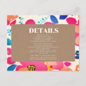 Gegevens over het verzamelen van bekabelde bruilof informatiekaartje (Voorkant)