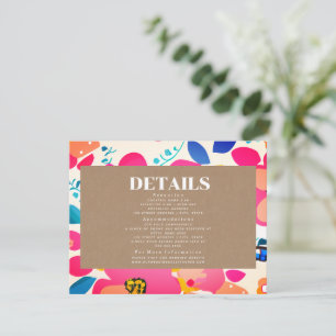 Gegevens over het verzamelen van bekabelde bruilof informatiekaartje