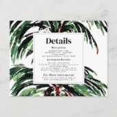 Gegevens over het verzamelen van gekleurde palmbom informatiekaartje (Voorkant)