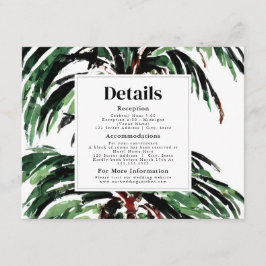 Gegevens over het verzamelen van gekleurde palmbom informatiekaartje