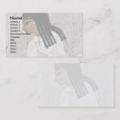 Gegevens over het vlas oogsten van maler der grabk visitekaartje (Voorkant / Achterkant)