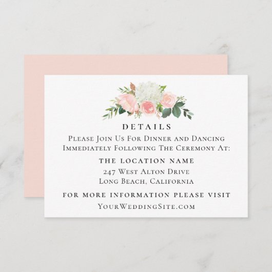 Gegevens over het Waterverf van Floral bruiloft me Kaart (Voorkant / Achterkant)