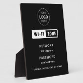 Gegevens over het WiFi-netwerk en het wachtwoord v Fotoplaat (Zijkant)