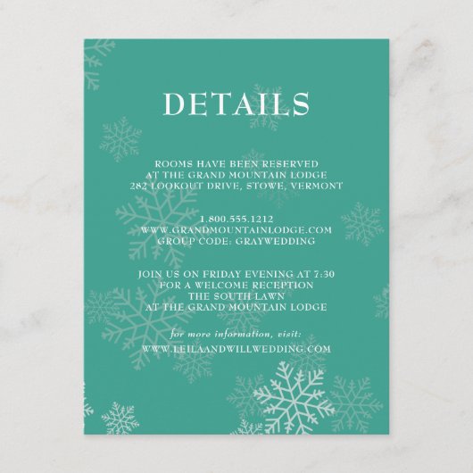 Gegevens over het winterhuwelijk informatiekaartje (Voorkant)