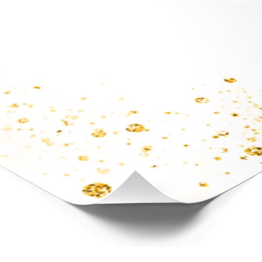 Gegevens over het witgoudglitter-trouwprogramma perfect poster (Hoek)