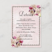 Gegevens over het witte Lily Floral Pink Marble We Informatiekaartje (Voorkant)