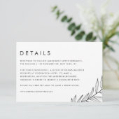 Gegevens over het zwarte Boho-minimalistisch oliev Informatiekaartje (Staand voorkant)