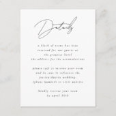 Gegevens over het zwarte-bruiloft van het elegante informatiekaartje (Voorkant)