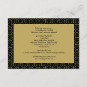 Gegevens over het zwarte en goudhuwelijk informatiekaartje (Achterkant)