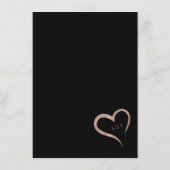 Gegevens over het zwarte en Roos Gold Glitter Wedd Informatiekaartje (Achterkant)