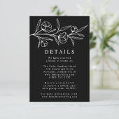 Gegevens over het zwarte en witte gevlochten huwel informatiekaartje (Staand voorkant)